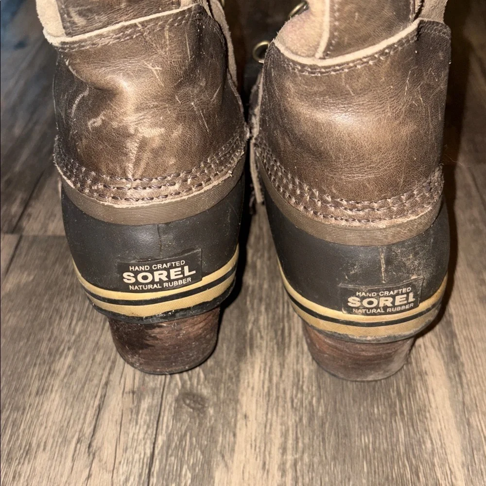 Sorel Conquest Carly Waterproof Leather Knee High Riding Work Boots Womens Sz10